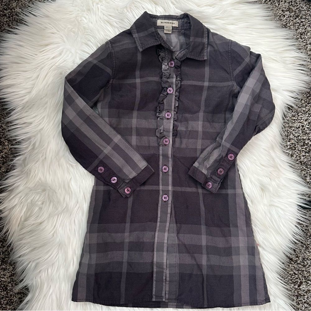 [Burberry] Girls Purple Tunic‎ Shirt Dress - Size 5T